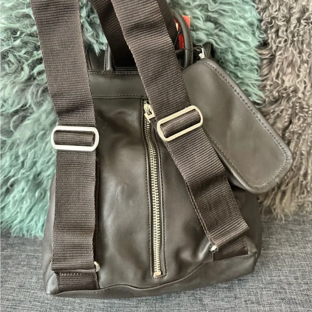 Y2K Esprit Vintage Faux Leather Drawstring Backpack